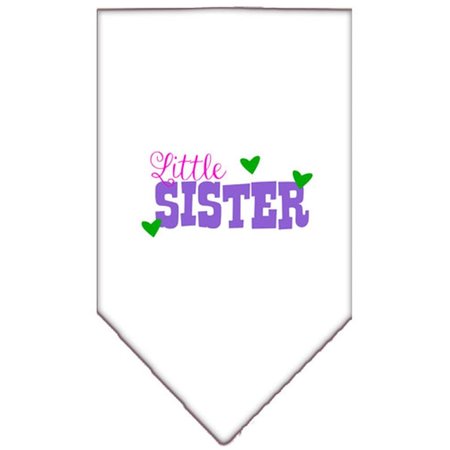 MIRAGE PET PRODUCTS Little Sister Screen Print BandanaWhite Large 66-198 LGWT